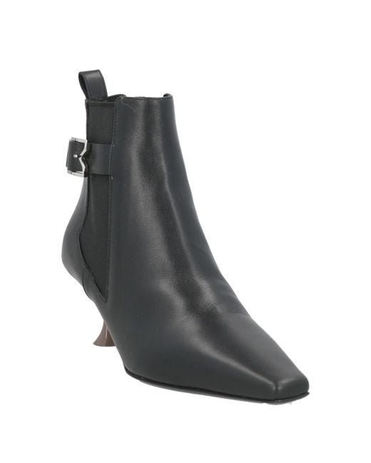 3Juin Black Ankle Boots Leather