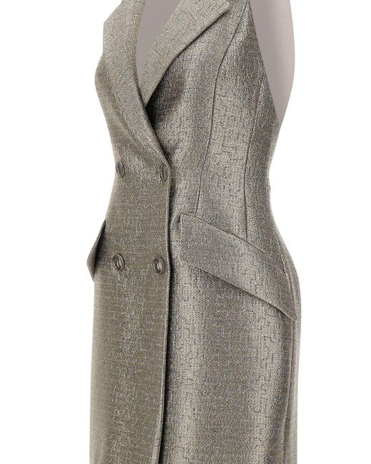 Robe courte Elisabetta Franchi en coloris Gray