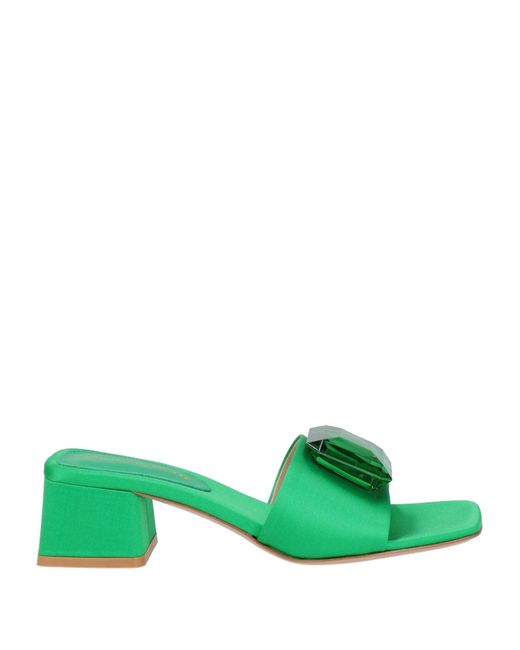 Gianvito Rossi Green Sandals Textile Fibers