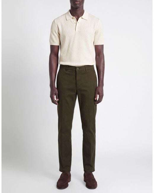 Teleria Zed Green Military Pants Cotton, Elastane for men