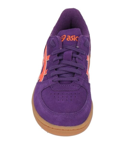 Asics Purple Sneakers Leather, Synthetisches Material