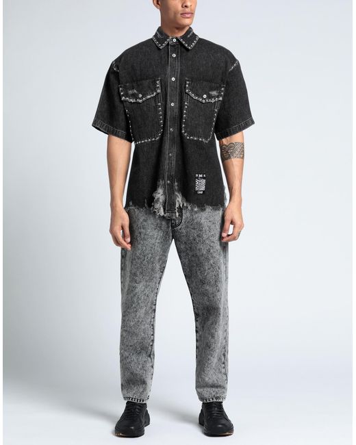 Chemise en jean Just Cavalli pour homme en coloris Black