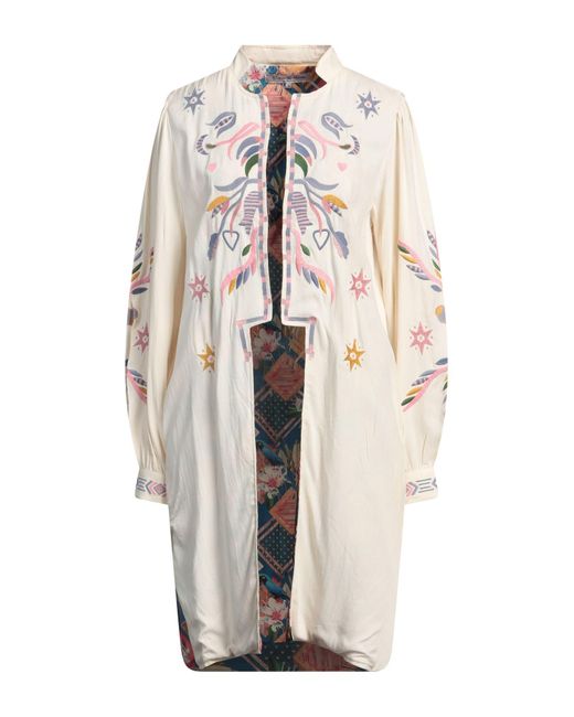 CONNOR & BLAKE White Overcoat & Trench Coat Viscose