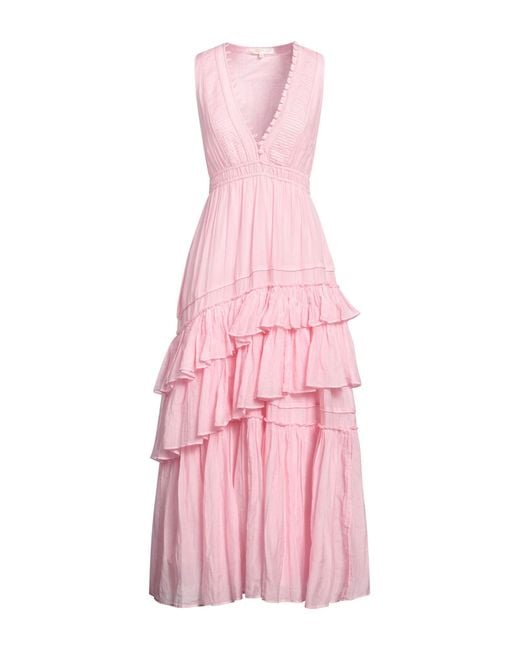 LoveShackFancy Pink Midi-Kleid