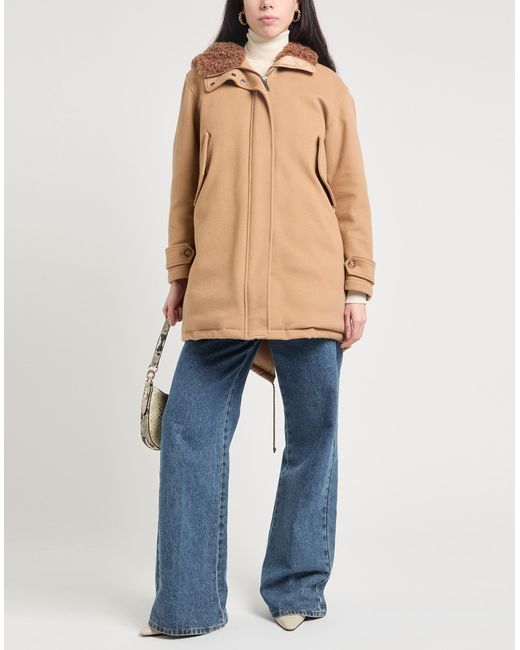 SEVENTY VENEZIA Natural Coat Wool, Polyamide, Polyester