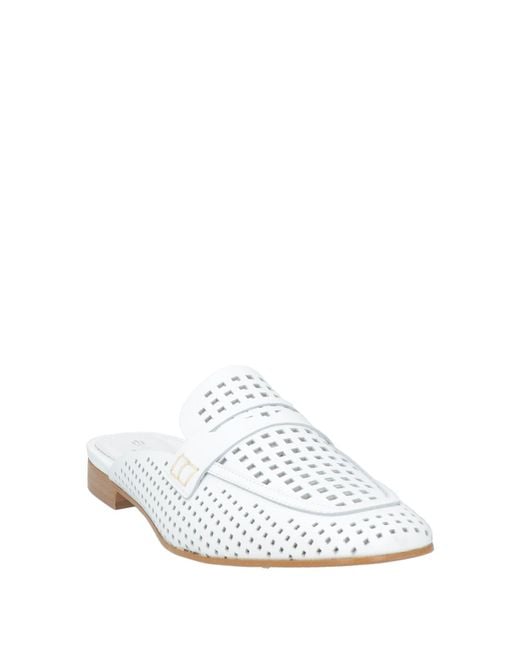 Baldinini White Mules & Clogs Leather