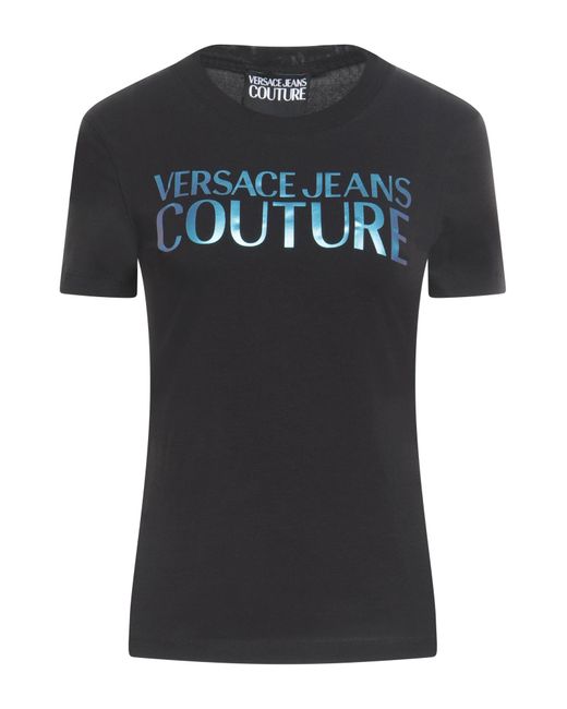 Versace Jeans Couture Black T-Shirt Cotton, Elastane