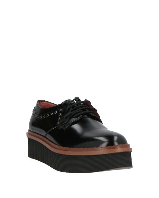 Triver Flight Black Lace-Up Shoes Leather