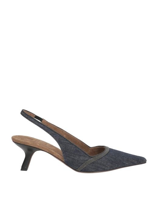 Brunello Cucinelli Metallic Pumps Textile Fibers