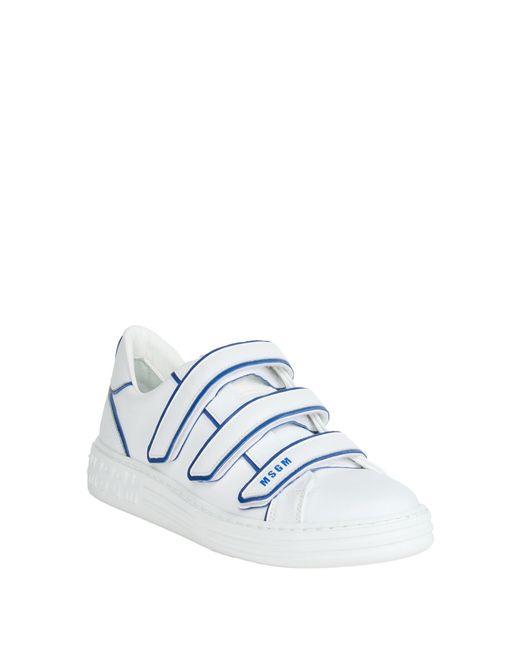 MSGM White Sneakers Leather for men