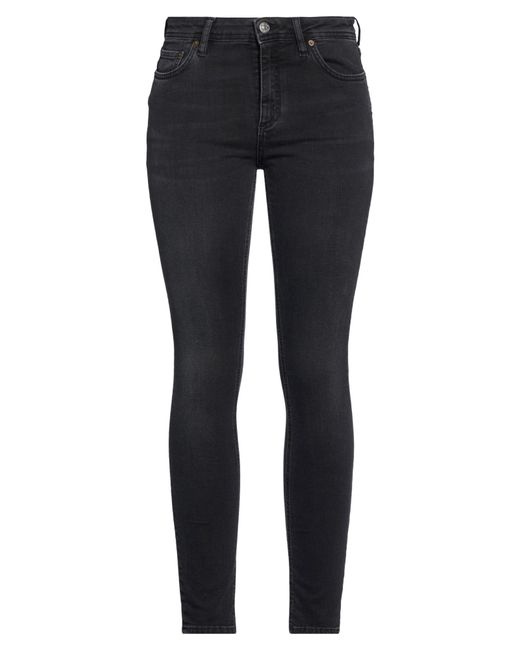 Acne Black Jeans Cotton, Polyester, Elastane