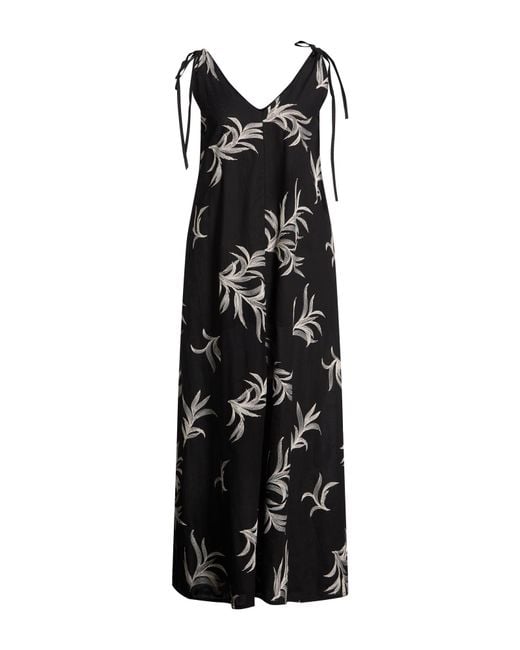 Alpha Studio Black Maxi Dress Cotton