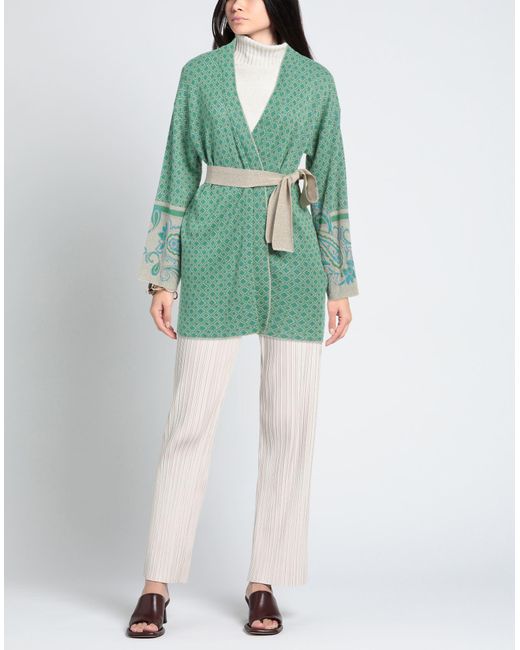 Liu Jo Green Cardigan Viscose, Polyamide, Metallic Polyester