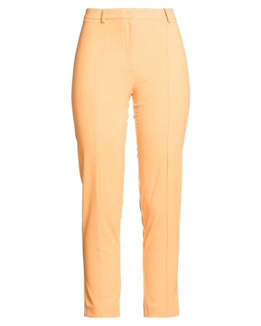 Patrizia Pepe Orange Pants Polyester, Elastane