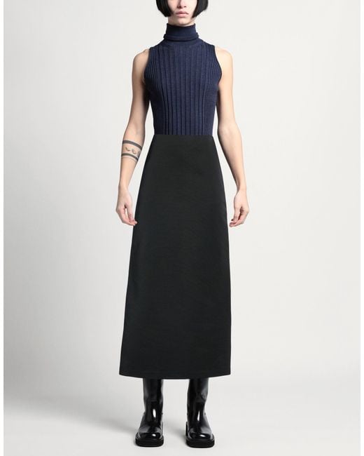 Co.Go Black Maxi Skirt Polyester, Cotton