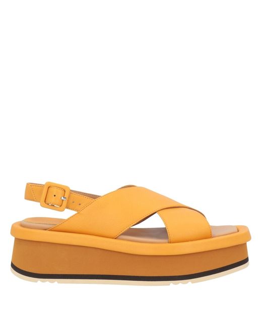 Paloma Barceló Orange Sandals Soft Leather