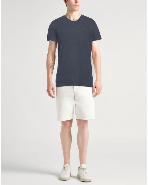 120% Lino Blue T-shirt for men