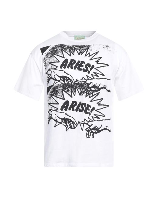 T-shirt di Aries in White da Uomo