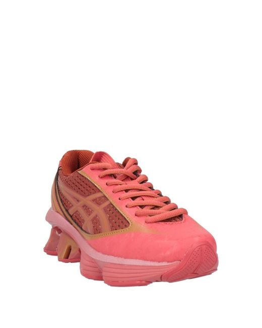Asics Red Sneakers Synthetic Material