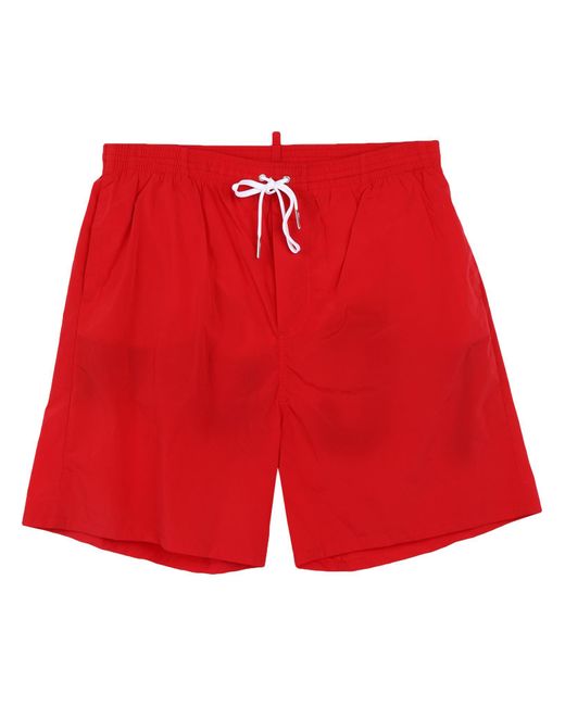 DSquared² Red Swim Trunks for men