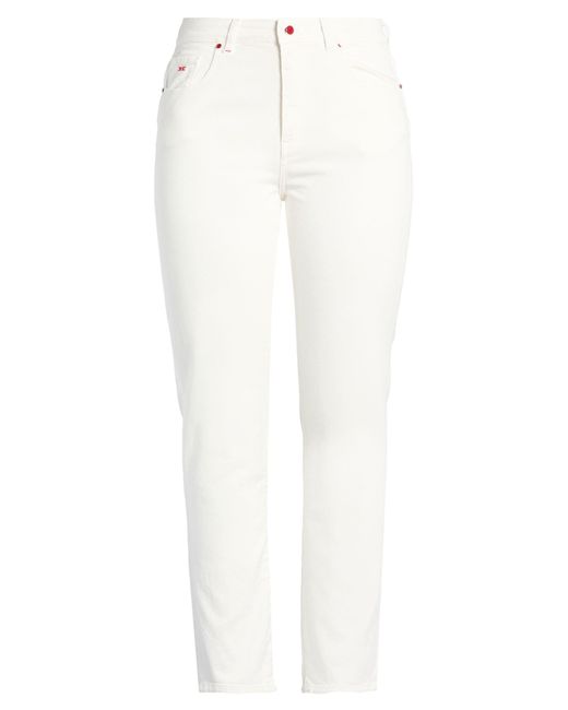 Kiton White Jeans Cotton, Elastane