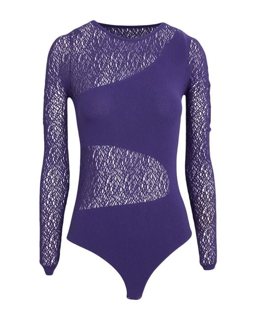 Wolford Purple Bodysuit Polyamide, Elastane