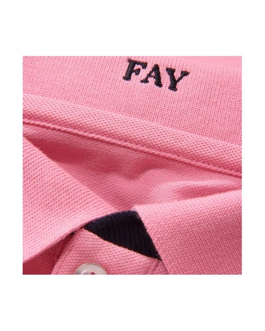 Polo Fay pour homme en coloris Pink