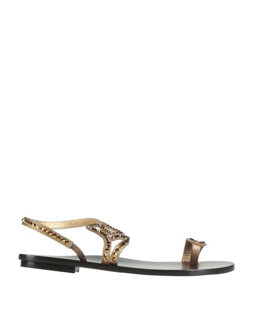 Giorgio Armani White Thong Sandal Textile Fibers