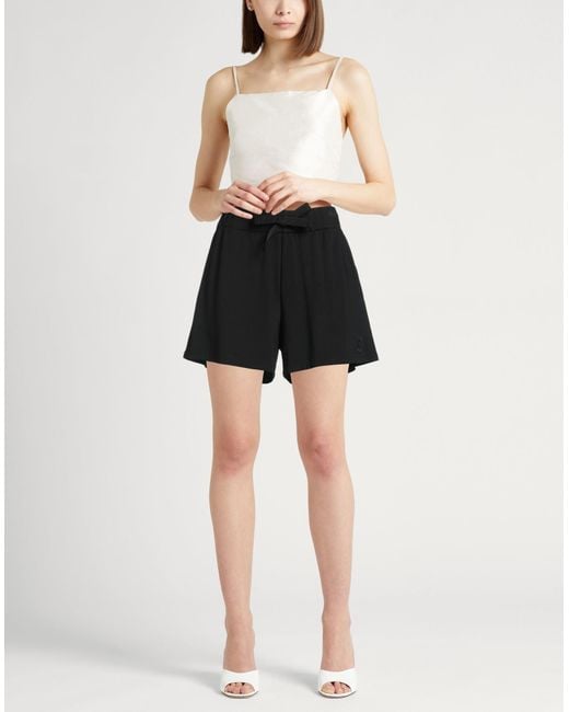Moncler Black Shorts & Bermuda Shorts Viscose, Elastane