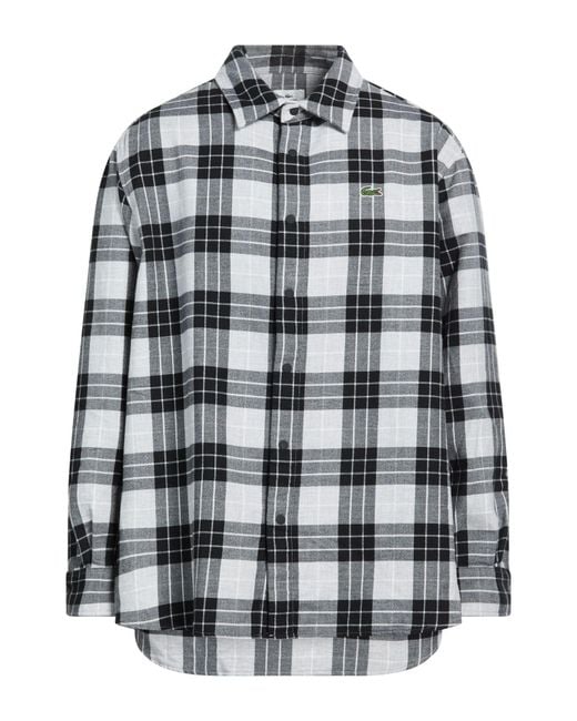 Lacoste Gray Shirt Cotton, Polyester for men