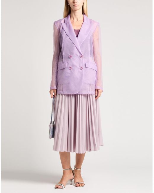 Patrizia Pepe Purple Blazer Polyester