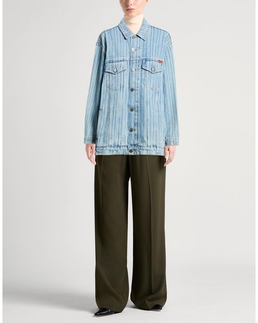 Martine Rose Blue Denim Outerwear Cotton