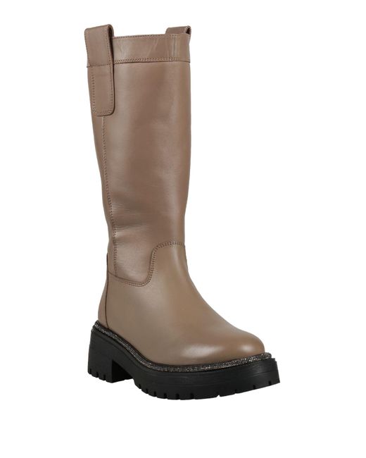 Apepazza Brown Khaki Boot Leather
