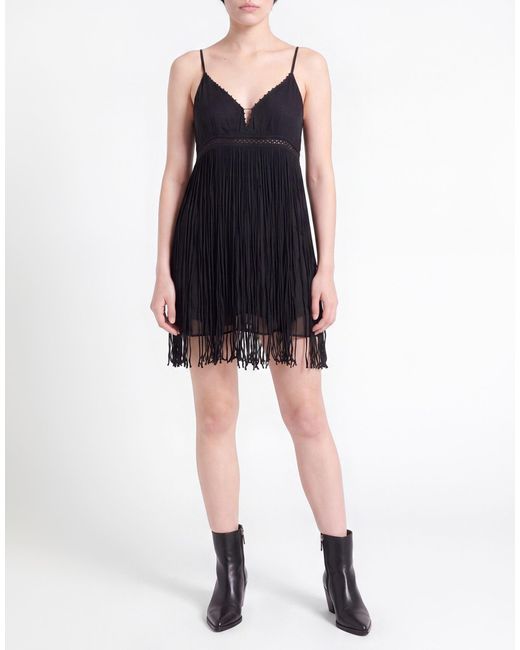 Poupette Black Mini Dress Viscose