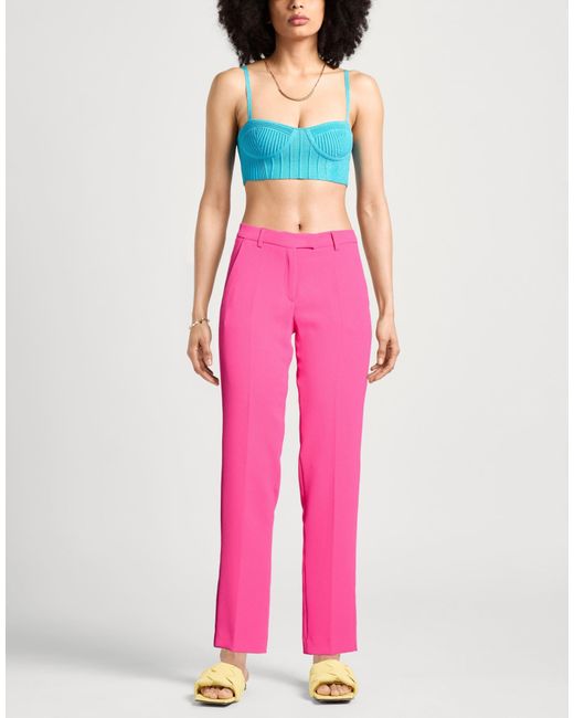 Caractere Pink Fuchsia Pants Polyester