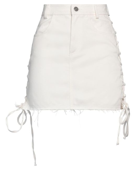 Julfer White Denim Skirt