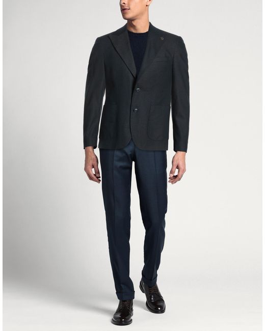SUIT SARTORIA Black Midnight Blazer Linen, Ecovero Viscose, Pes, Elastane for men