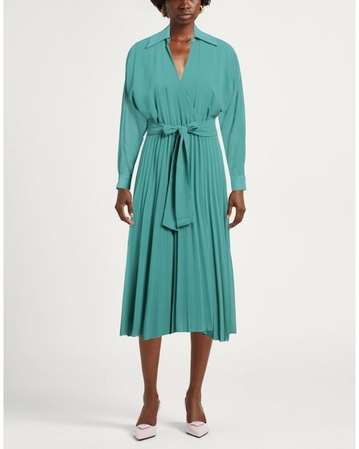 Kaos Green Midi Dress Polyester