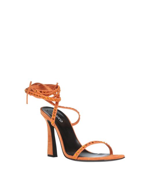 Pinko Pink Sandals Leather