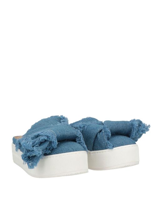N°21 Blue Mules & Clogs Textile Fibers