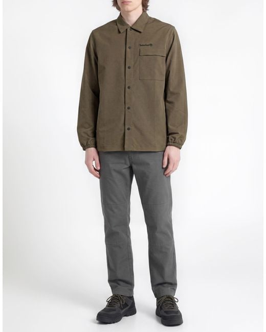 Timberland Green Military Jacket Polyester, Elastane for men