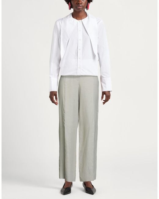 P.A.R.O.S.H. Gray Light Pants Viscose, Linen