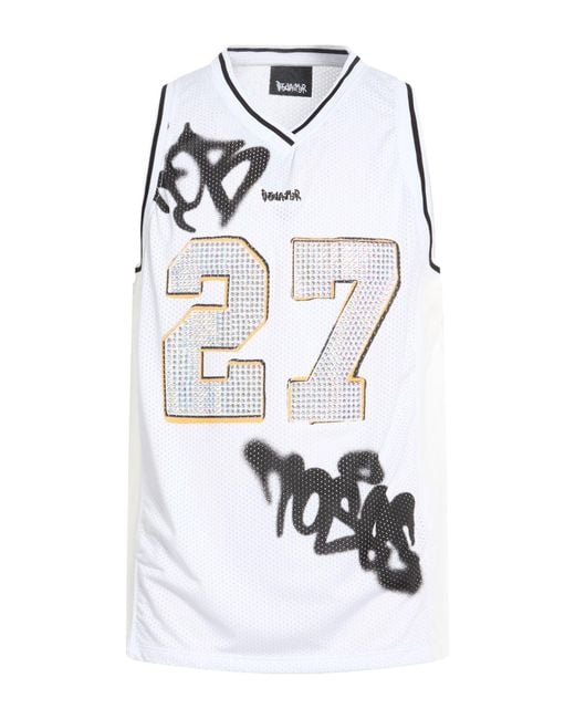 DISCLAIMER White Tank Top Polyester for men