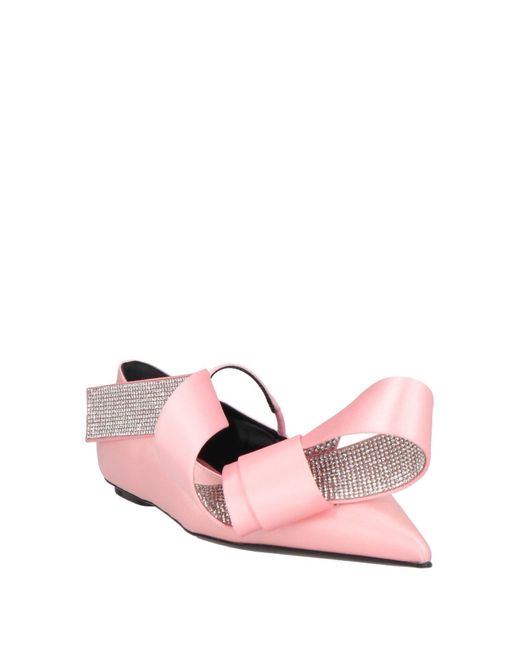 AREA X SERGIO ROSSI Pink Ballet Flats