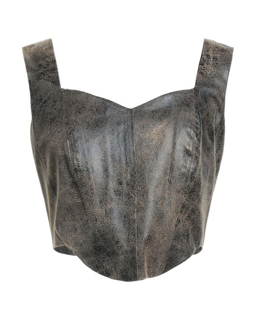 Rinascimento Gray Top Polyester, Elastane