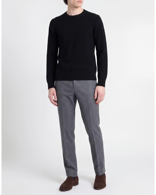 Piacenza Cashmere Black Midnight Sweater Virgin Wool for men