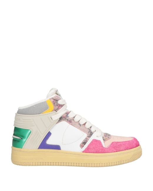 Philippe Model Pink Fuchsia Sneakers Textile Fibers, Leather
