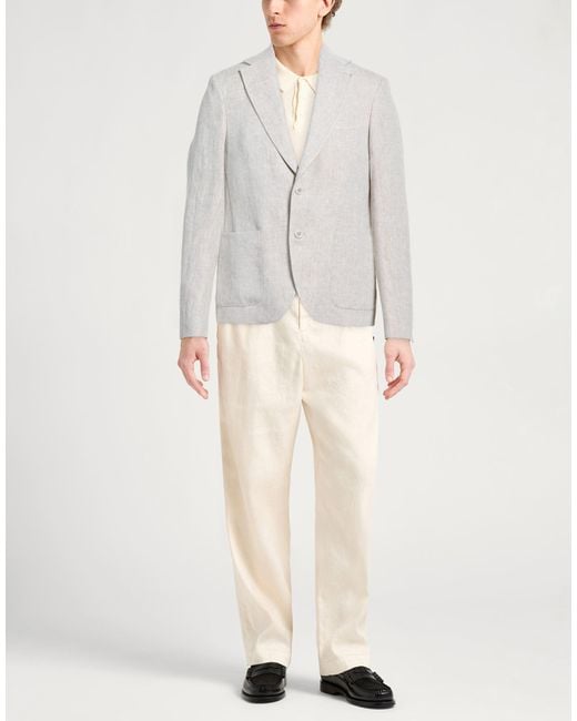 Officine Generale White Ivory Blazer Linen for men