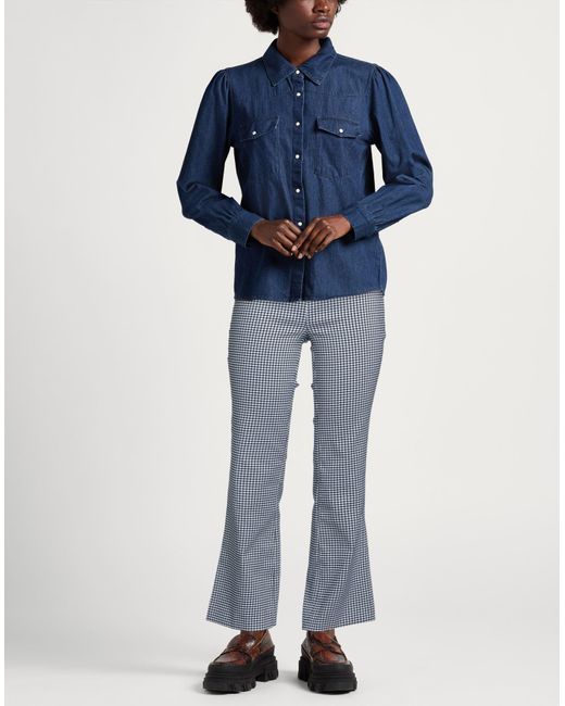 Guess Blue Pants Polyester, Viscose, Polyamide, Elastane