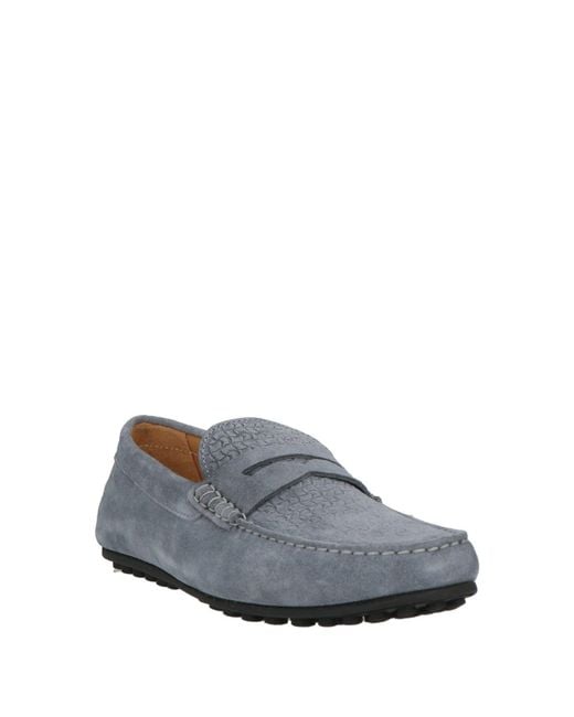 Testoni Gray Loafers Leather for men
